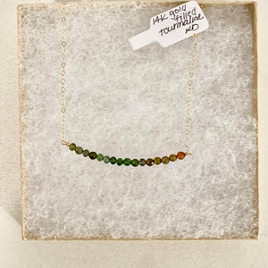 Riehl Artisans - Necklace - Natural Tourmaline & 14K Gold Filled Necklace #KD13