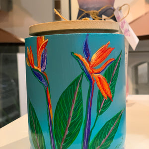 SALE - Riehl Artisans - Hand-Made Scented Candle - Teal Bird of Paradise
