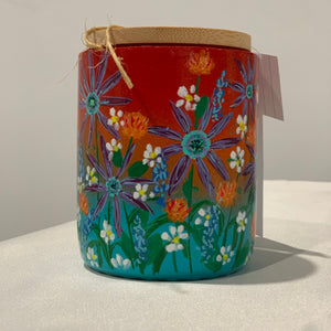 SALE - Riehl Artisans - Hand-Poured & Hand-Painted Scented Candle - Red