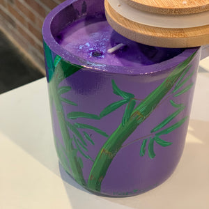 SALE - Riehl Artisans - Hand-Made Scented Candle - Purple Bamboo